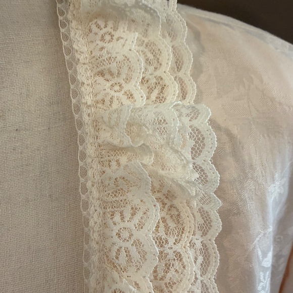 Vintage Lacy Afternoon Floral Cream Blazer with lace detail & buttons, Size 14 - Picture 5 of 15